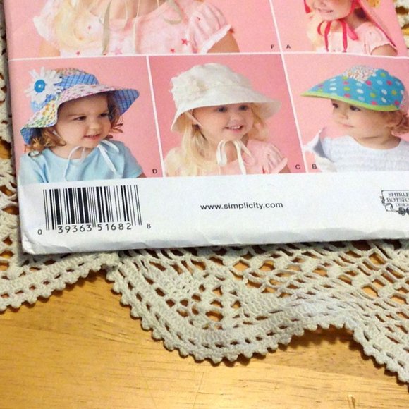 Sewing Pattern, Simplicity 1682 girls hat pattern, uncut - Picture 5 of 8